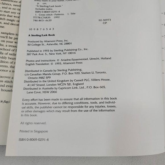 Glorious Cross Stitch Hardcover Book By Chris Rankin - Picture 9 of 16